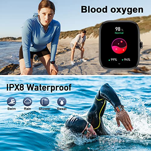 Zhizhi Smart Watch For Men Women: Fitness Tracker Bluetooth (Make/Answer Call) Waterproof Smartwatch For Android Phone Iphone Digital Sport Running Watches Health Sleep Heart Rate Monitor Step Counter #TOP6