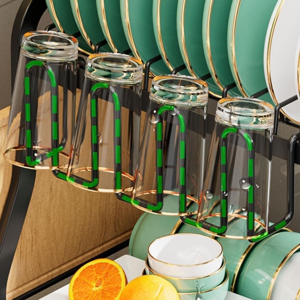 2-stöckiger Geschirrtrockner mit Essstäbchenhalter und Tasse, multifunktionale Küchenspüle, ideal für Schneidebrett, Stauraum, Arbeitsplattenlösung