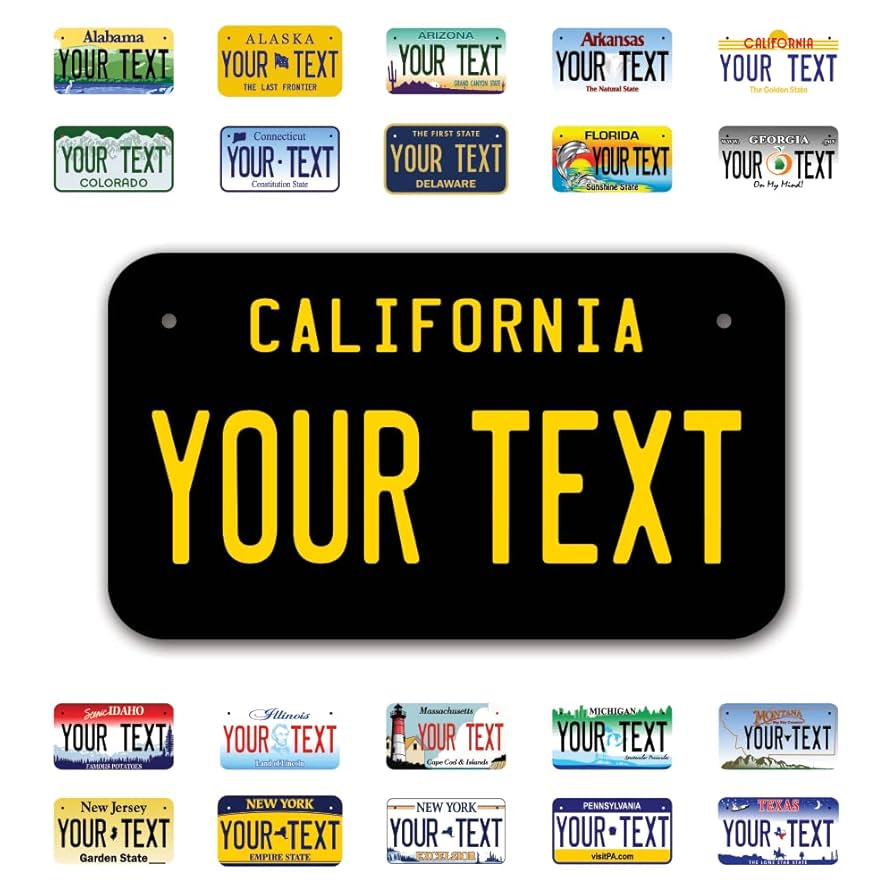 Amazon | InkMyPlate ミニナンバープレート カリフォルニア