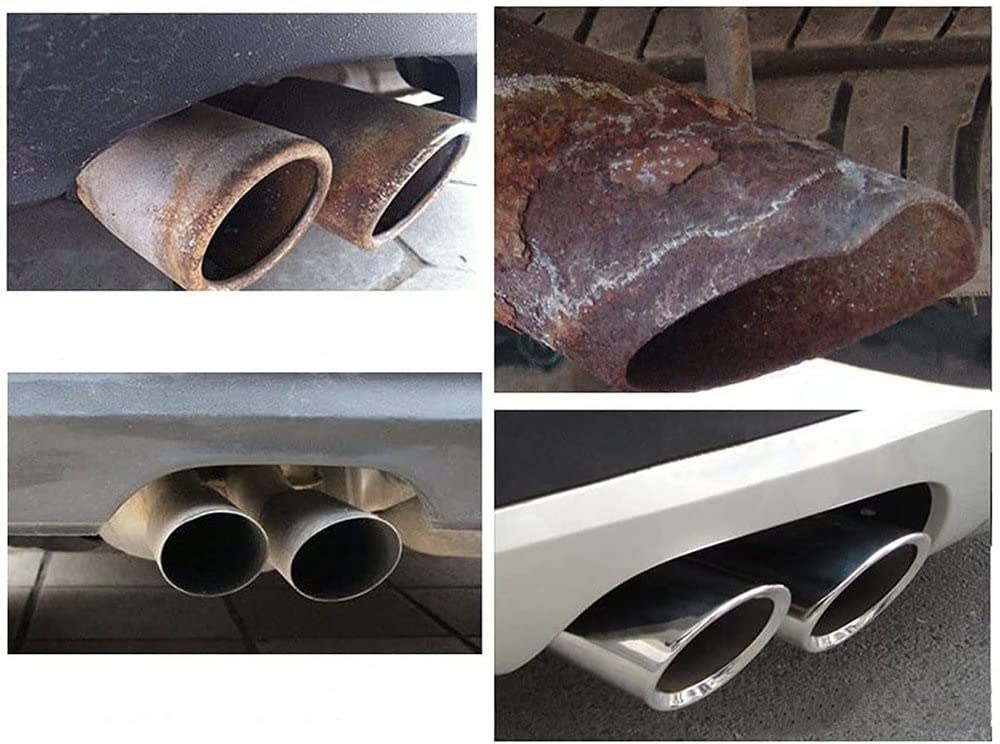 per VW per CC 2012-2015 per P&assat 2011-2015 per Tiguan Silenziatore di Scarico in Acciaio Inox Punta 3 Pollici/7.6 Cm Silenziatore di Aspirazione Tubo di Coda Punta Scarico Dell'Auto