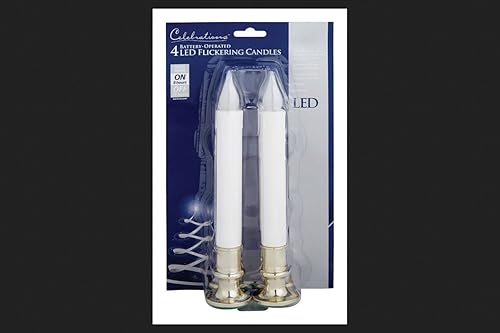 Celebrations Vela LED Naranja 4 Luces