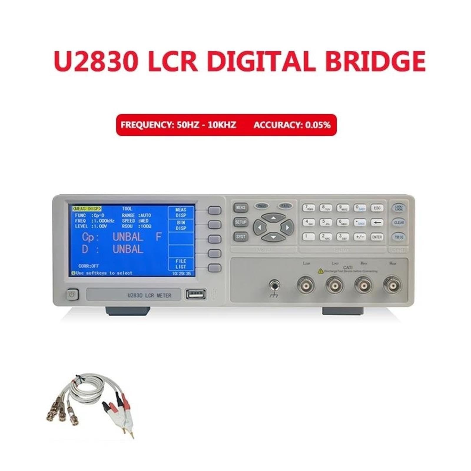 Stołowy Miernik LCR, U2830 Most Cyfrowy LCR Tester Rezystancji I Indukcyjności Mostka 10 KHz