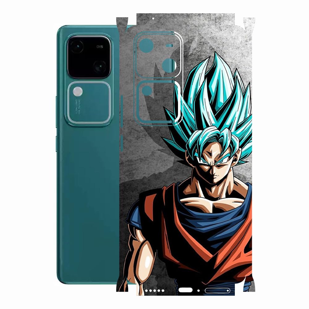 AtOdds - Compatible for VIVO V30 (5G) - Mobile Back Skin Sticker - Lamination - Back Screen Guard Protector Film Wrap (Design - Goku)-image-6