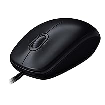 Logitech M100 Mouse USB con Cavo, 3 Pulsanti, Tracciamento Ottico 1000 DPI, Ambidestro, Compatibile con PC, Mac, Laptop, Nero