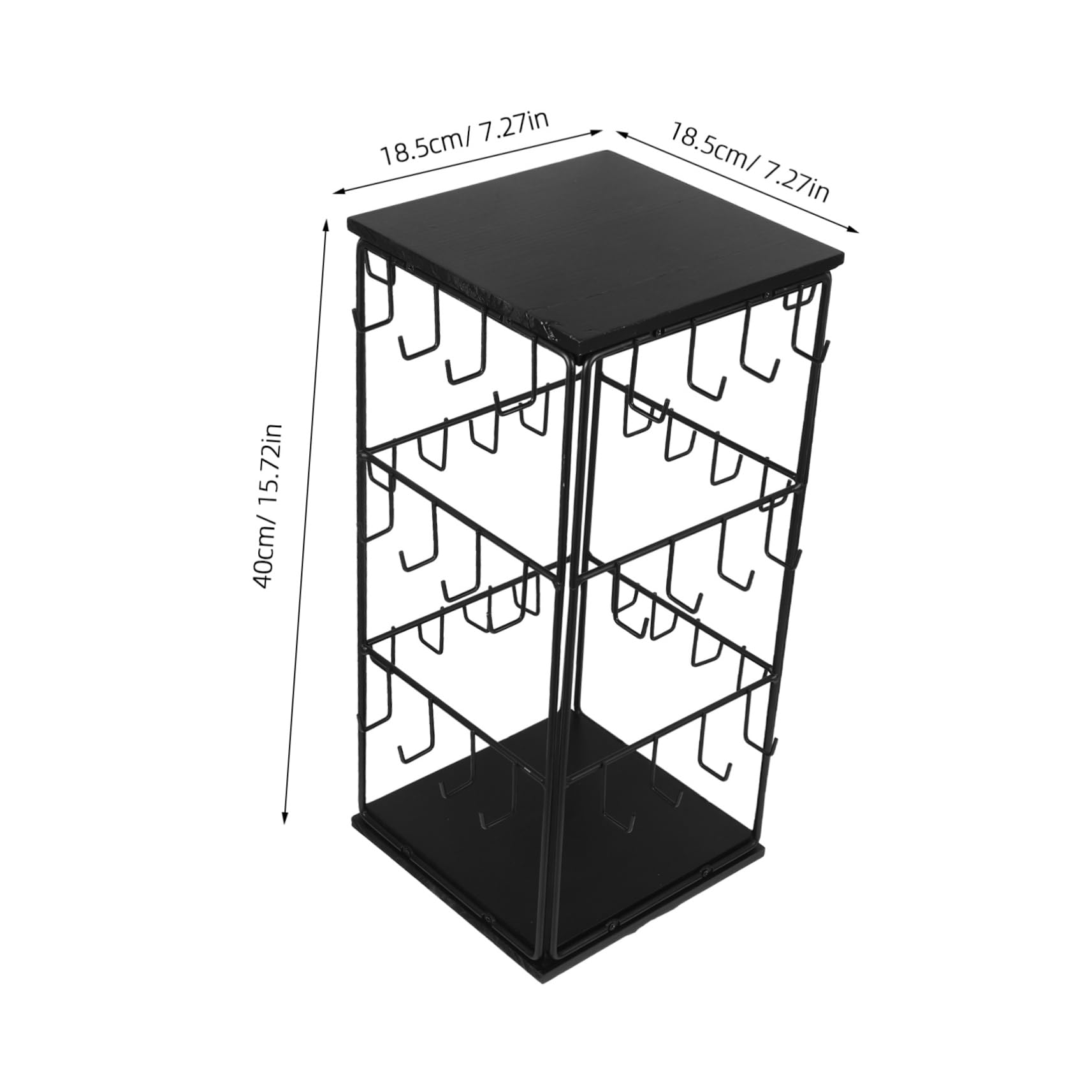 IMIKEYA Espositore Girevole Per Gioielli - Espositore Per Orecchini in Legno Soluzione Multifunzionale E Salvaspazio Per Accessori Da Donna