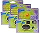 3X 1A PHOTO PORST Einwegkamera Edition Spirit in grün, bunt, mit Blitz, Batterien und Film (3er Pack, je 27 Aufnahmen)
