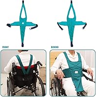 Vista 6 de Wheelchair Seat Belt Anti-Fall Safety Belt Medical Restraints Straps Non-Slip Harness Adjustable Secure Buckle for Elderly Disable Hospital Patient