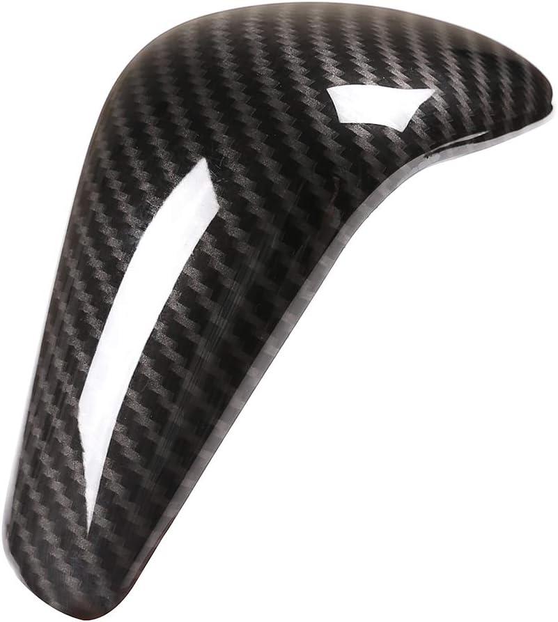 ABS Car Gear Shift Knob Head Cover Trim Stickers for Audi A6 A6L A7 2015 2016 2017 2018 (Carbon Fiber)