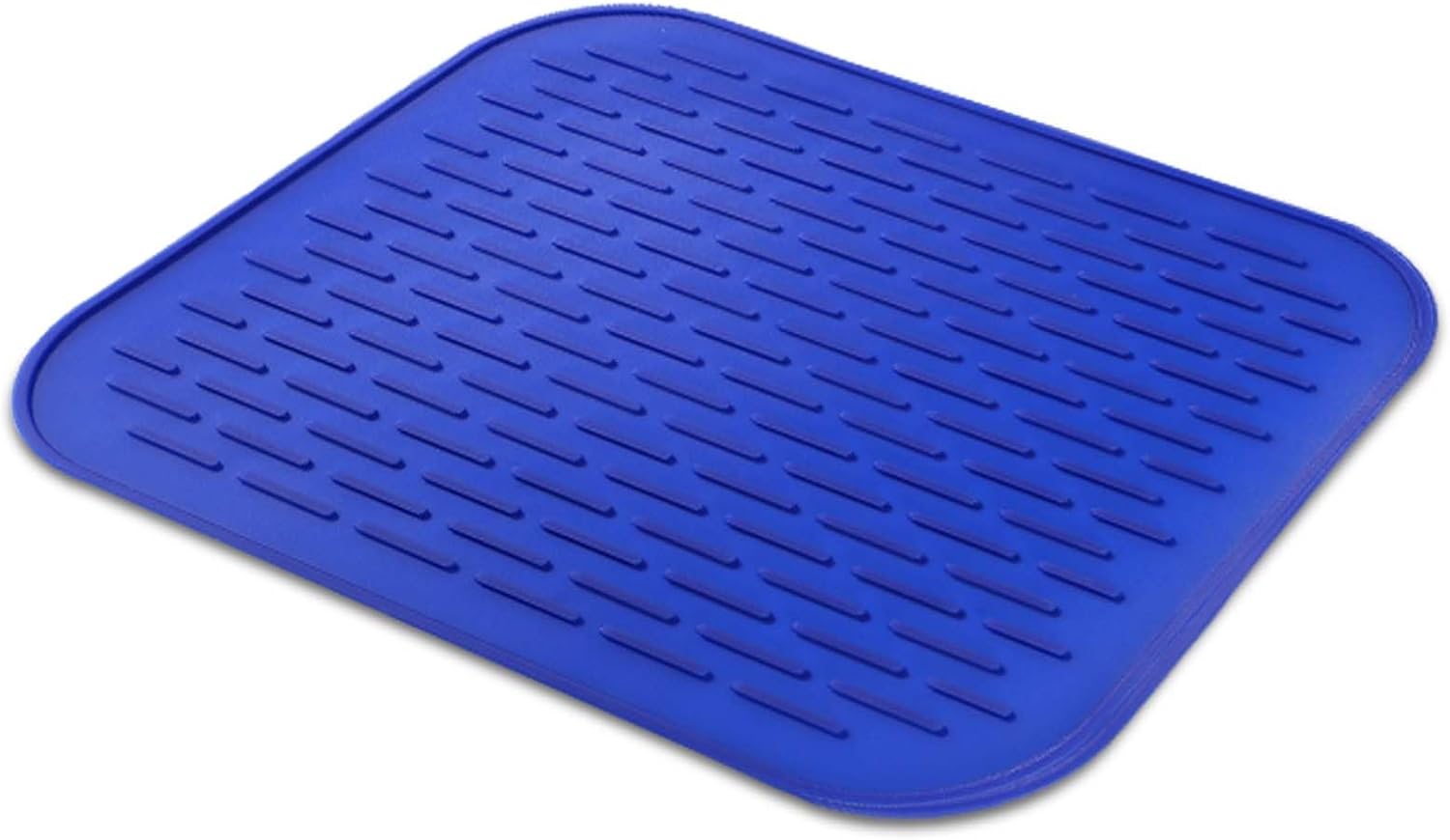 Small Silicone Drying Mats, Dish Drying Rack For Drying Stemware Cocktail Glasses Silverware Pots Pans for Rack Over the Sink, Pots, Pans, Glassware, Silverware, Stemware, Easy to Clean (blue)