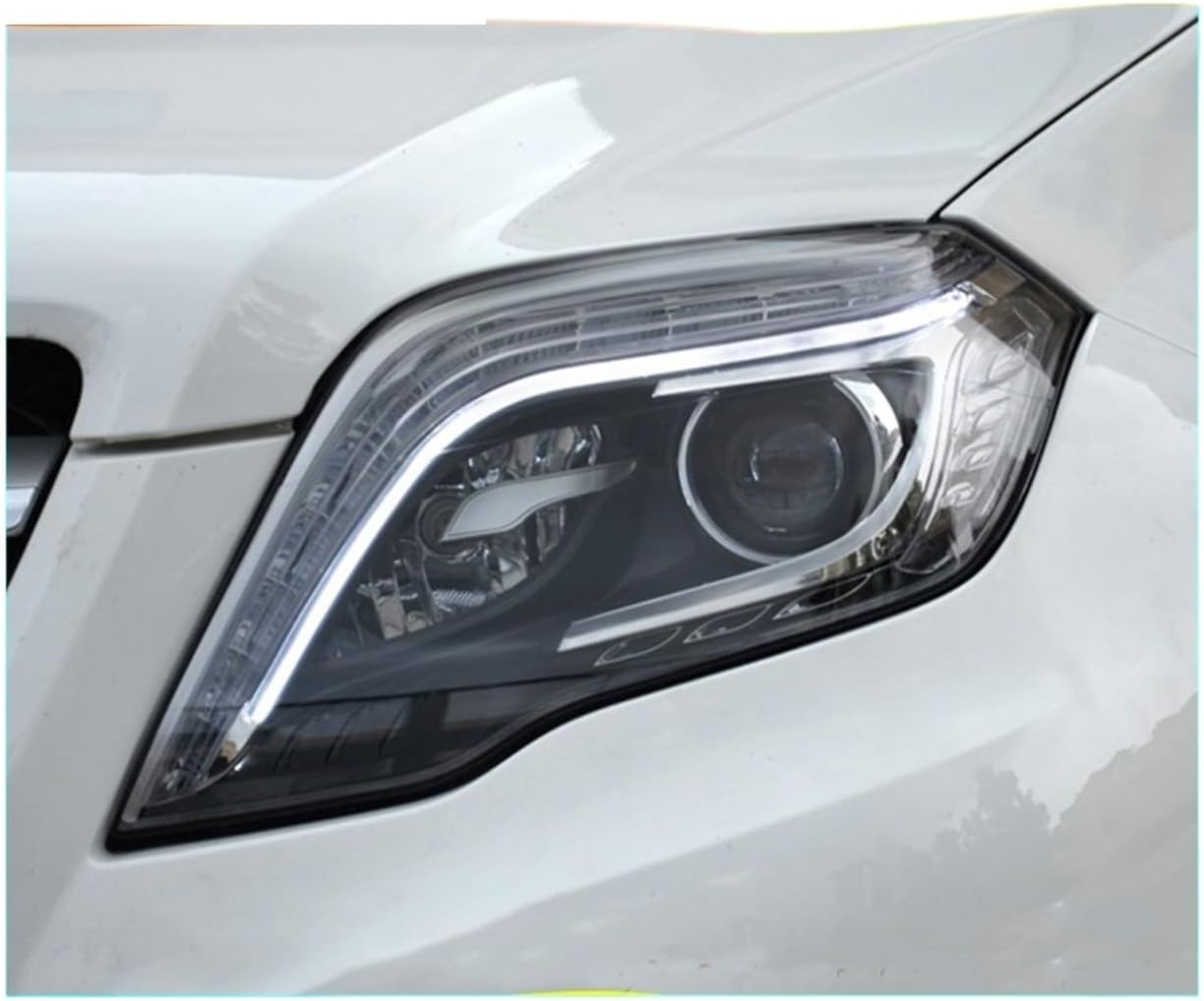 Head Lights Car Styling Compatible With Benz GLK-Class Headlights 2012-2015 Double Beam Lens Projector Xenon HID Head Lamp Led DRL(No bulbs)