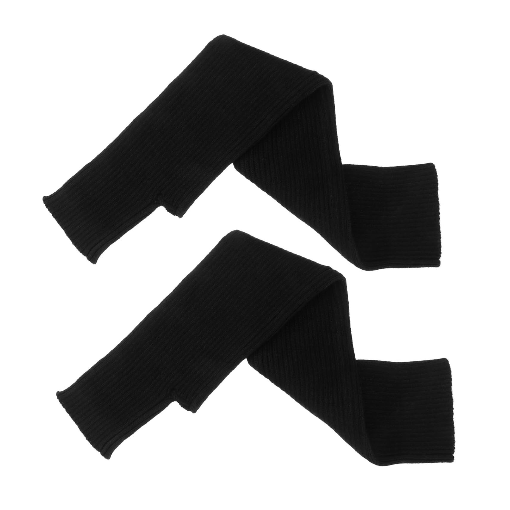 Didiseaon 2 Pack Knitted Thickened Arm Warmer Solid Gloves Fingerless Mittens Long Gloves Comfortable Hand Sleeves for Men Women