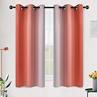 Vista 120 de SimpleHome Ombre Room Darkening Curtains 96 inches Length for Bedroom,Grommet Gradient Light Blocking Beige Gradient Window Curtains for Living