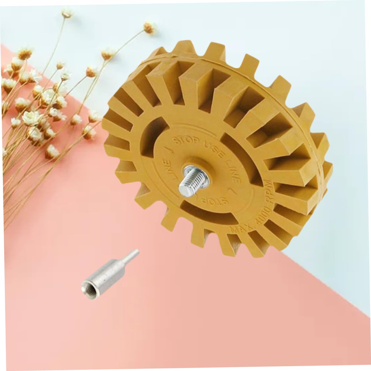 Mikikit Car Sticker Remover 4 Inch Rubber Eraser Wheel 20mm Degumming Wheel for Car Detailing Glue Remover