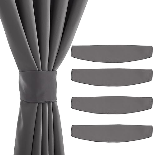 Vista 13 de NICETOWN Alzapaños Magnéticos Fuertes para Cortinas - Lazos Decorativos Naturales para Cortinas, Correas Anchas Sujetadores para Cortinas Modernas