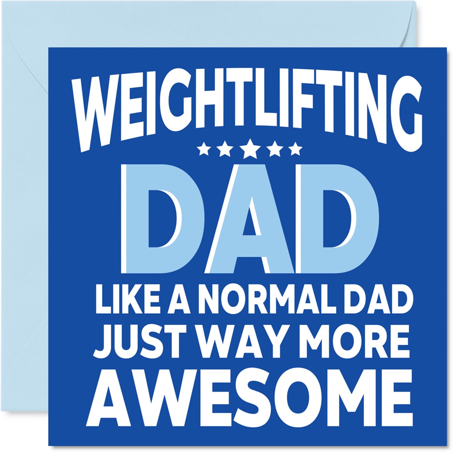 Weightlifting Birthday Card for Dad - Awesome Dad Sports - Happy Birthday Card for Men, 145mm Male Greeting Cards