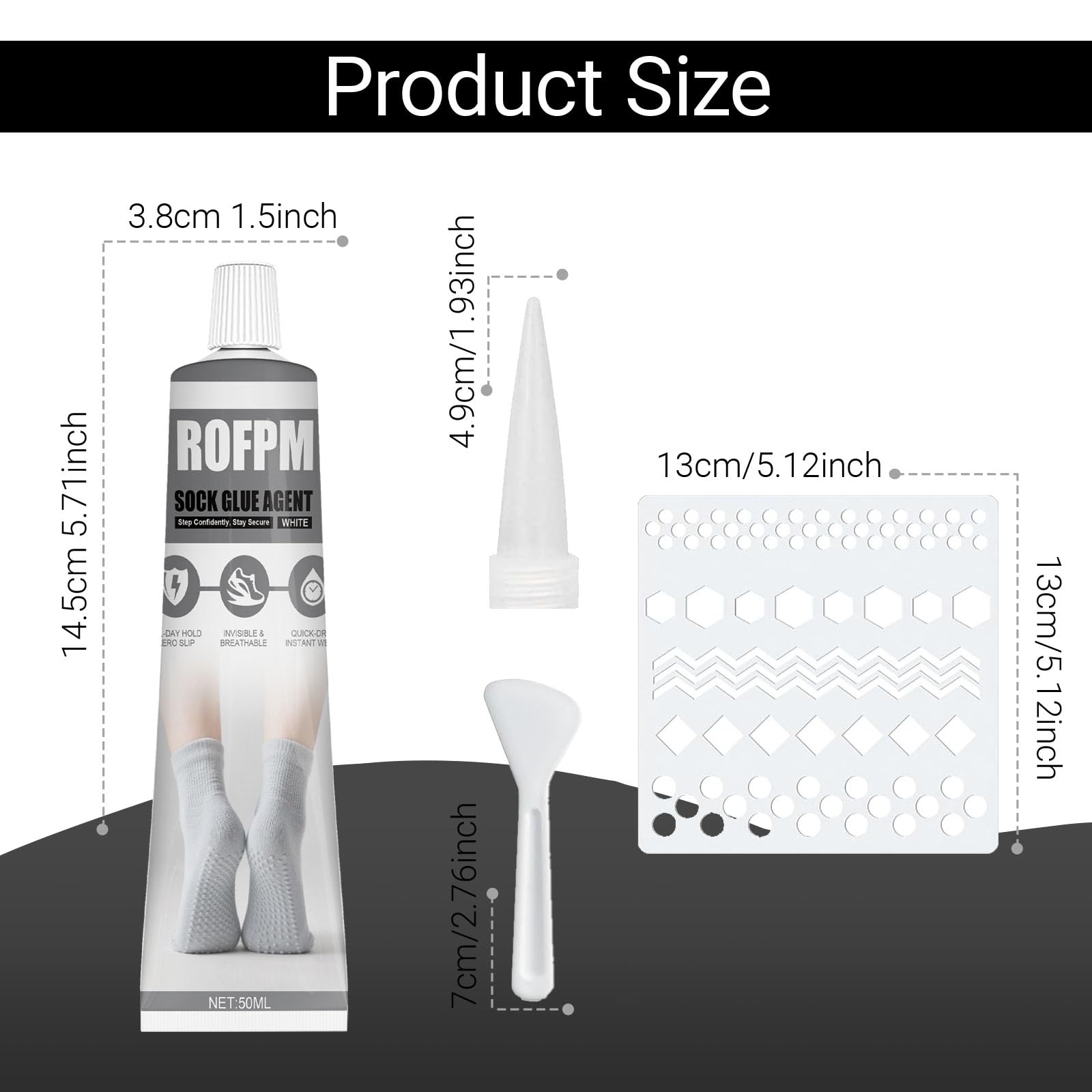 Klej Do Skarpet AntypośLizgowych, 100 Ml, Przezroczysty Klej AntypośLizgowy, Nadają Się Do Prania, Kolor Tkaniny, Nadają Się Do Skarpet, Skarpet Dla ZwierząT Domowych, Wycieraczek, KocóW (60 ML)