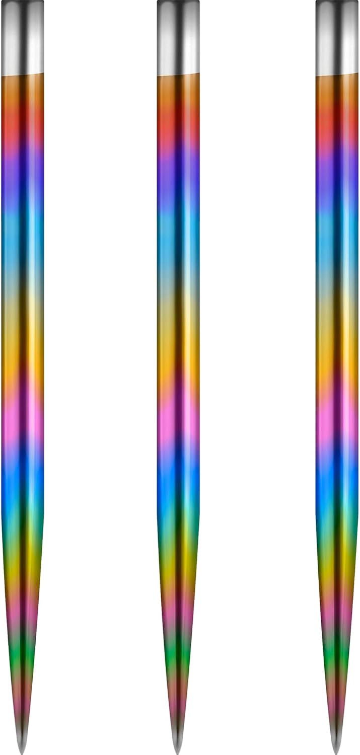 Mission Glide Standard and Personalised Dart Points | Rainbow Steel Tip Spare Point | Available in 30, 32, 34, 36, 38, 40