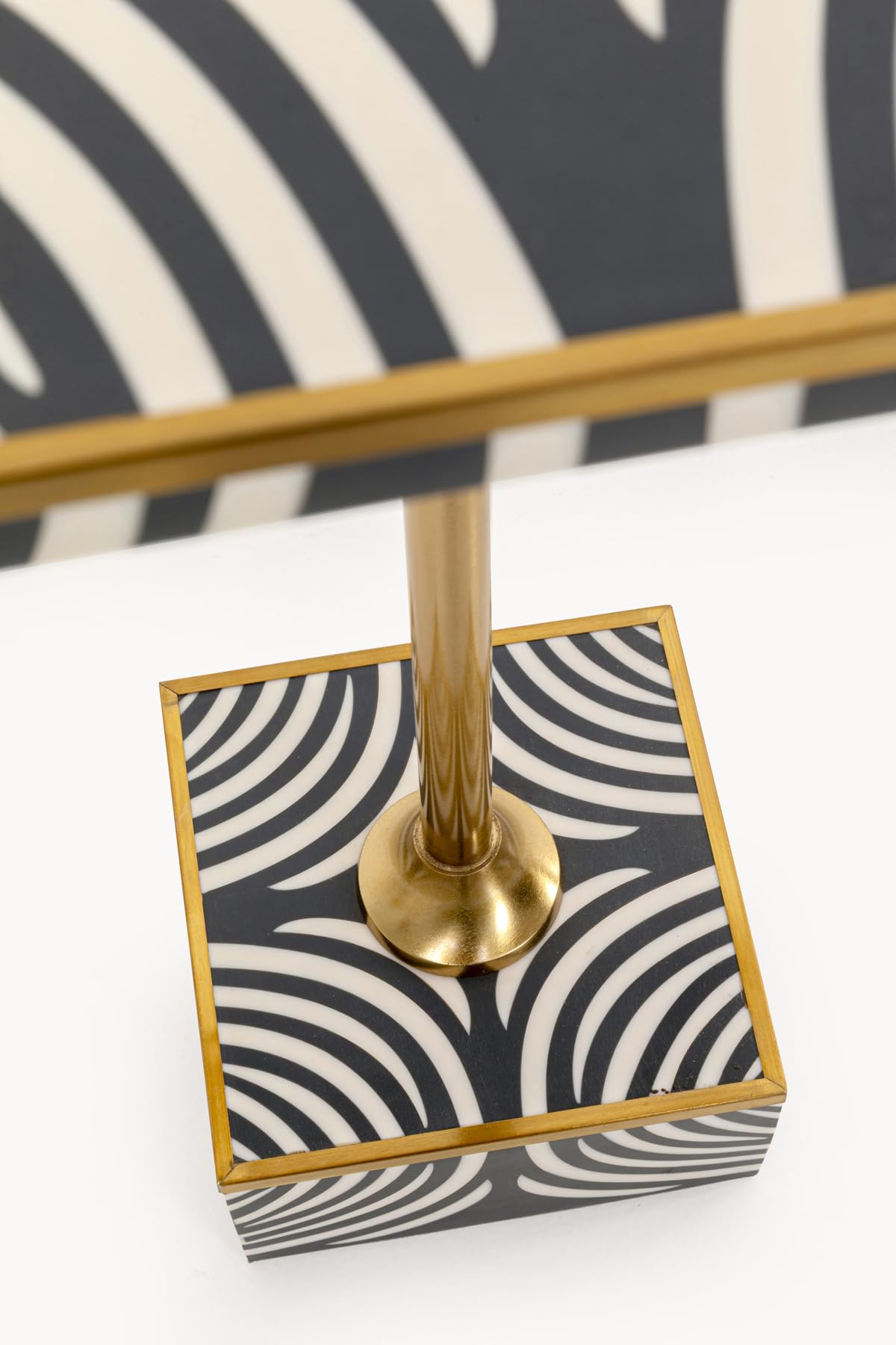 Kare Design Beistelltisch Zebra, Schwarz/Weiß, 25x25 cm, Ablagetisch, Couchtisch, Wohnzimmertisch, Blumenständer