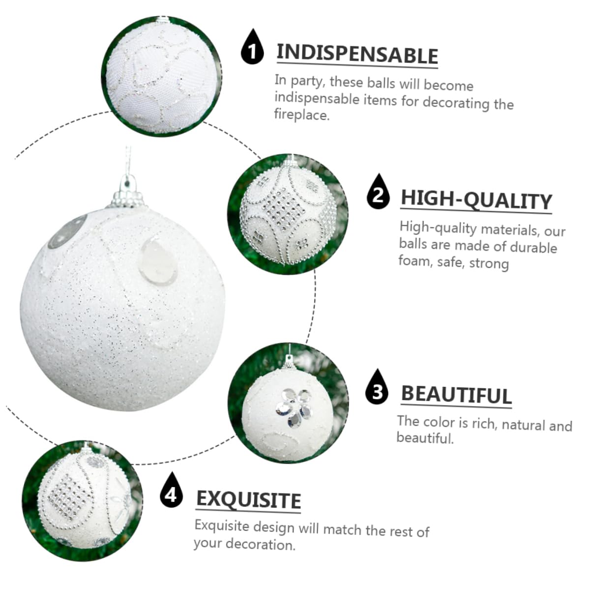 Alipis 10 Piezas Bolas de Navidad Christmas Tree Xmas Tree Bolas navideñas Colgante de Navidad Adornos navideños con Purpurina decoración de Navidad Colgante Decorativo Espuma