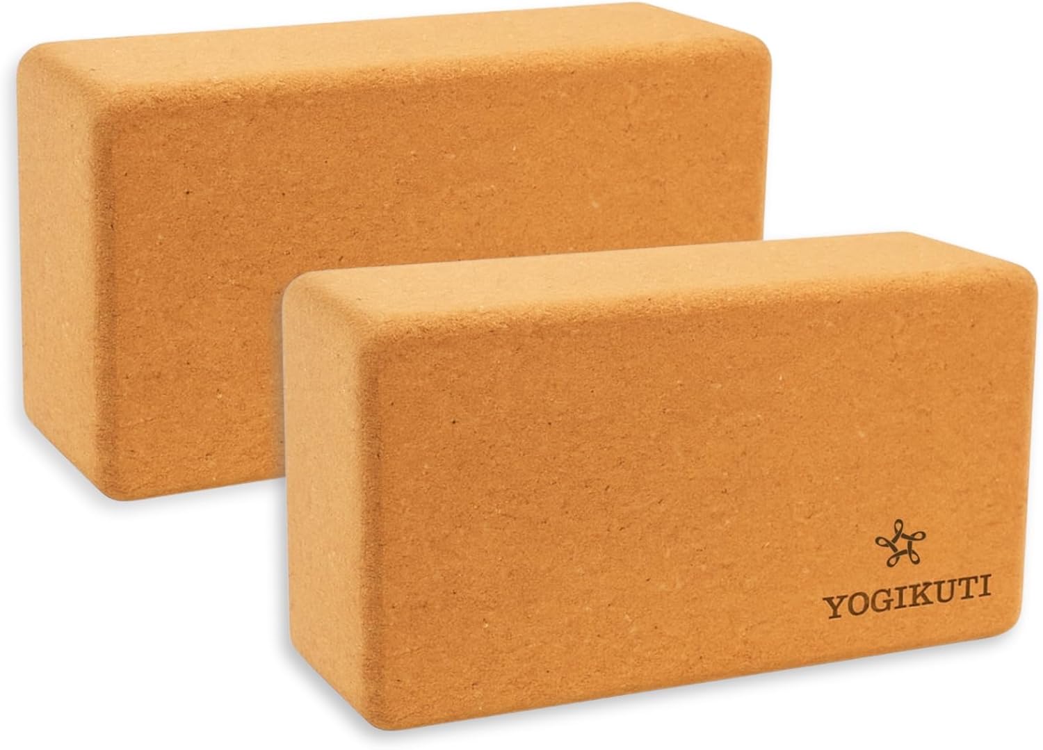 Yogikuti Eco- Cork Yoga Block (Standard) Set of 2 – Eco-Friendly, Durable, Non-Slip Surface – Ideal for Stability, Balance & Support in Yoga Practice