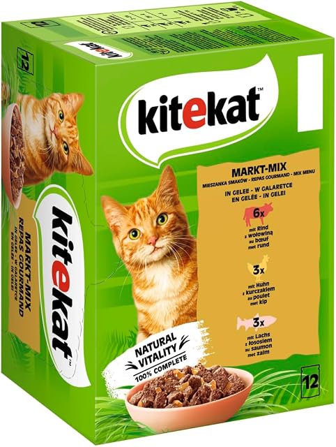 Foto 2 de 4 de KITEKAT Bolsa de porciones Multipack Mercado Mix en gelatina 12 x 85 g