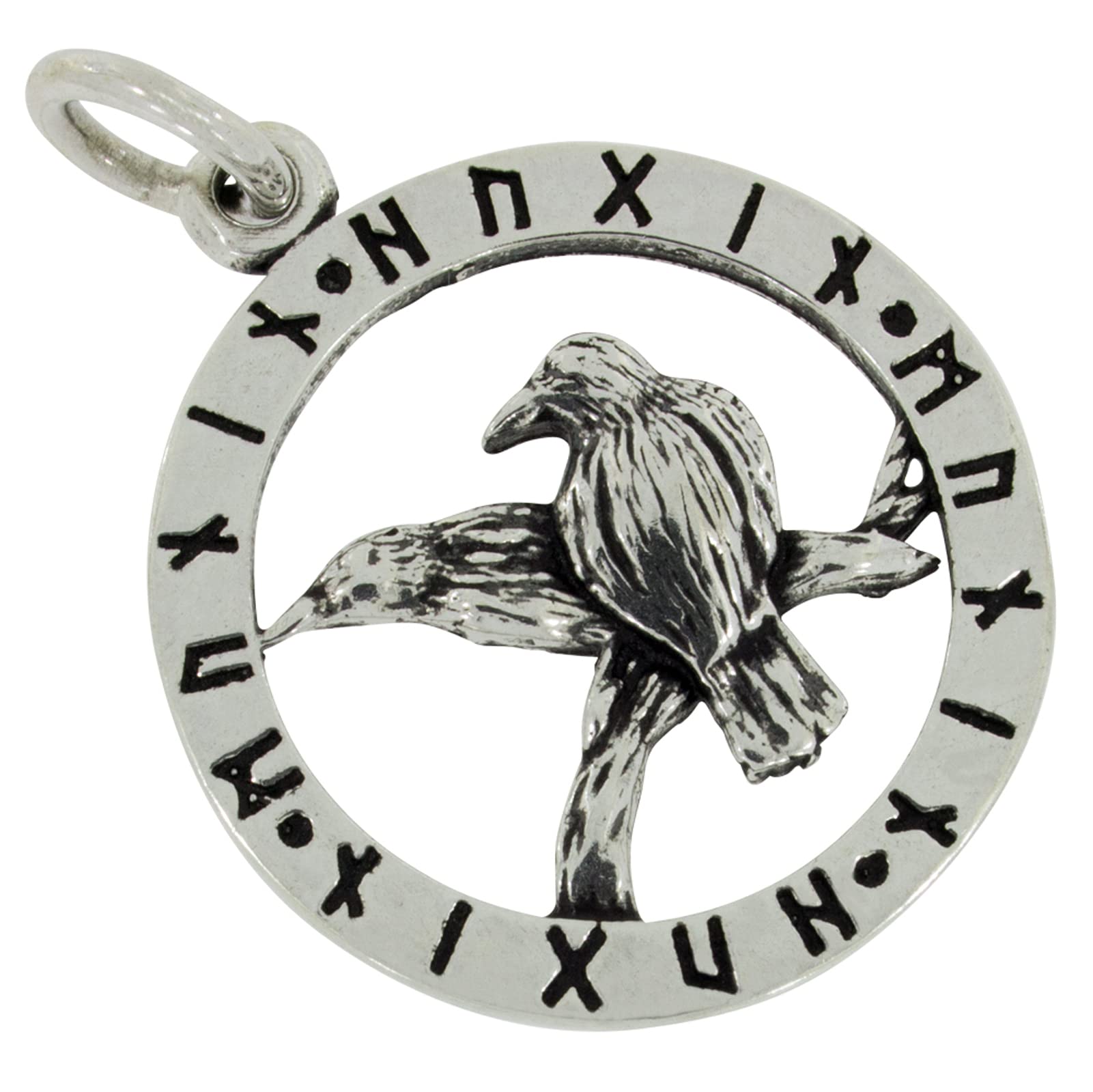AFP Anhänger Odins Raben Runen 925 Sterling Silber AS-681