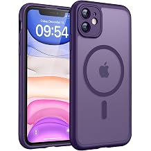 TOCOL for iPhone 11 Case, Compatible with Magsafe, Full Camera Protection, Built-in Magnets, Drop Protection, Translucent Matte Phone Case for iPhone 11 6.1 inch Midnight Purple