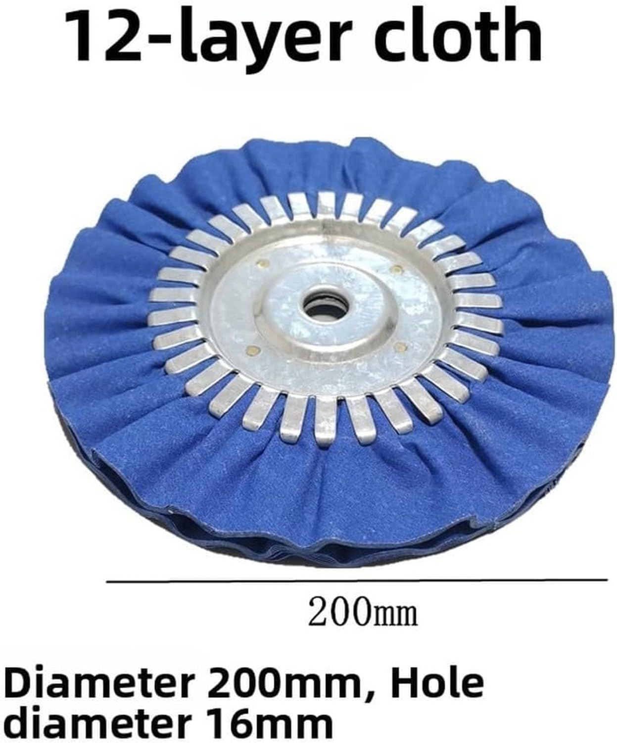Kit de Pulido de 8 Pulgadas para Tubos de Escape, Llantas y Depósitos con Discos de Tela y Cera, Set de 7 Piezas para Bricolaje en Metal y Madera, 4-Piece Set
