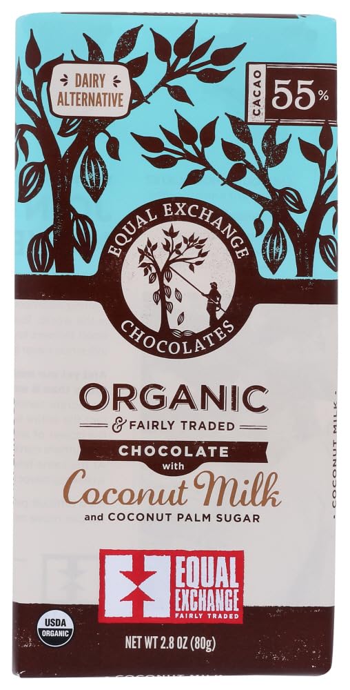 Organic Chocolate, with Coconut Milk (55%), 2.8 Ounce (Pack of 12)