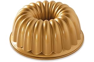 Nordic Ware 18 Cup Gold Bundt Cake Pan, 18 Cup Capacity