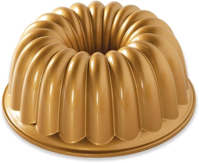 Nordic Ware Nw 58677 Elegant Party Bundt Pan Forma do Ciasta Złota, Aluminium