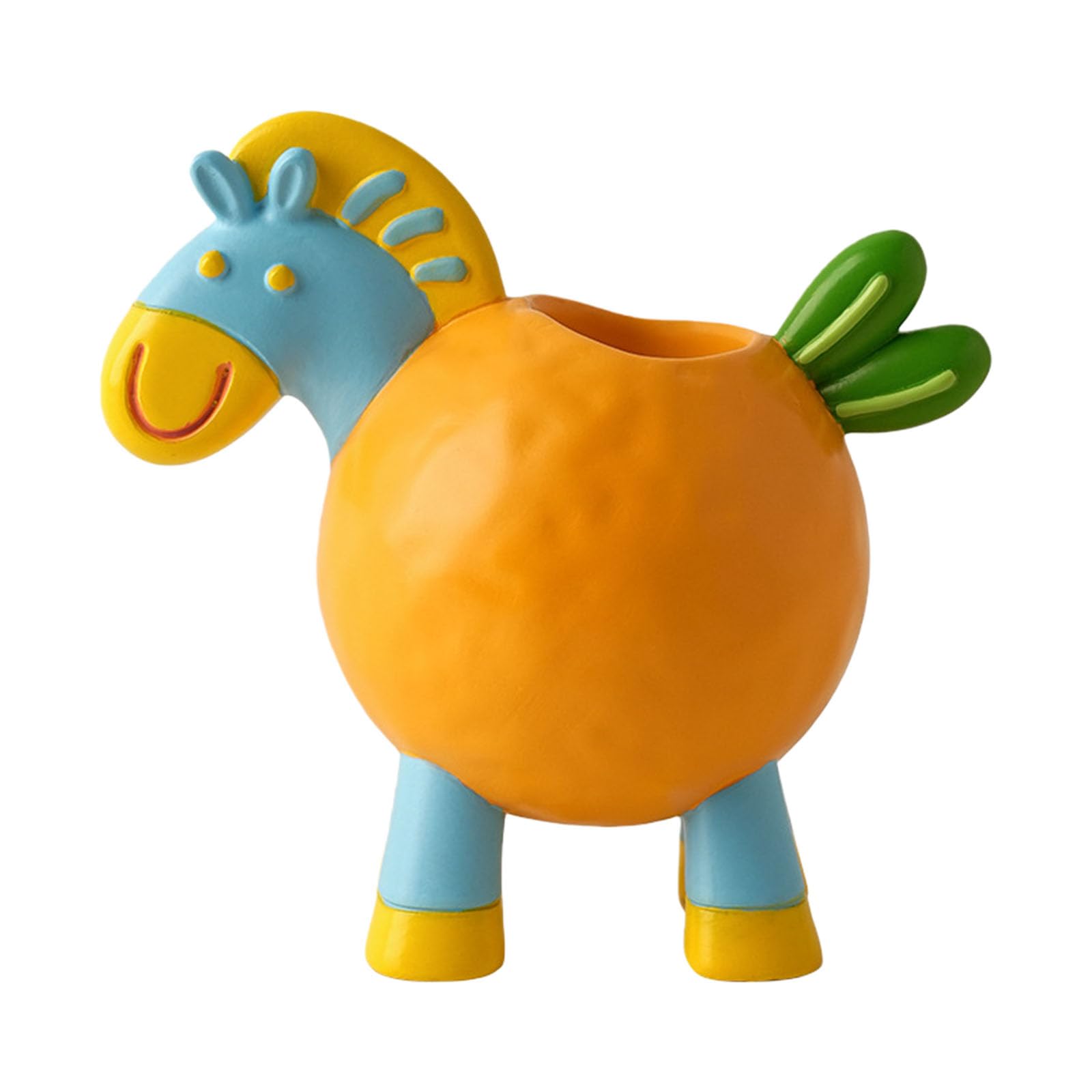 Hsioluted Horse Shape Resin Pen Cup Multipurpose Desktop Pencil Organiser Storage Container for Pencil Pen Paint Brush Makeup Tool Cartoon Cup for for Students for Horse
