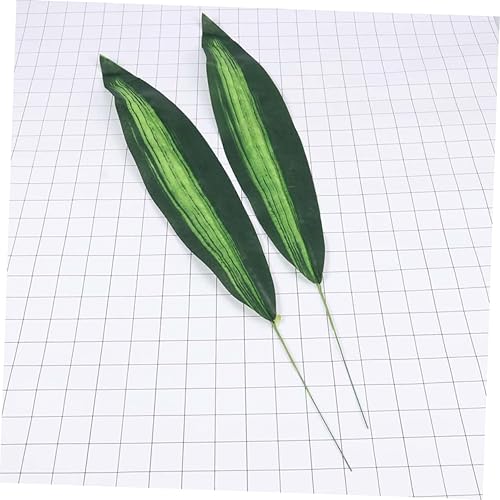 Miniatura 2 de Veemoon Hojas tropicales artificiales, 10 unidades, decoración de plantas falsas, plantas de imitación para interiores, hojas de simulación