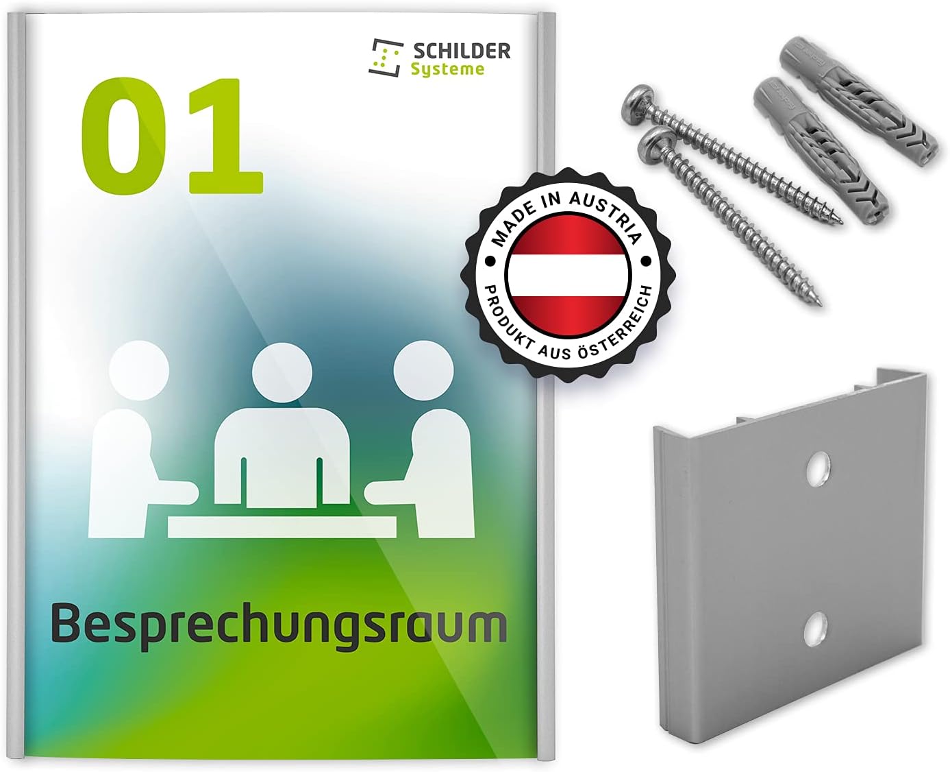 Milchglas Folien für Türschild GALERIE 160x100, 2 Bohrungen, 50 Stück Milchglas Folien für Türschild GALERIE 160x100, 2 Bohrungen, 50 Stück
