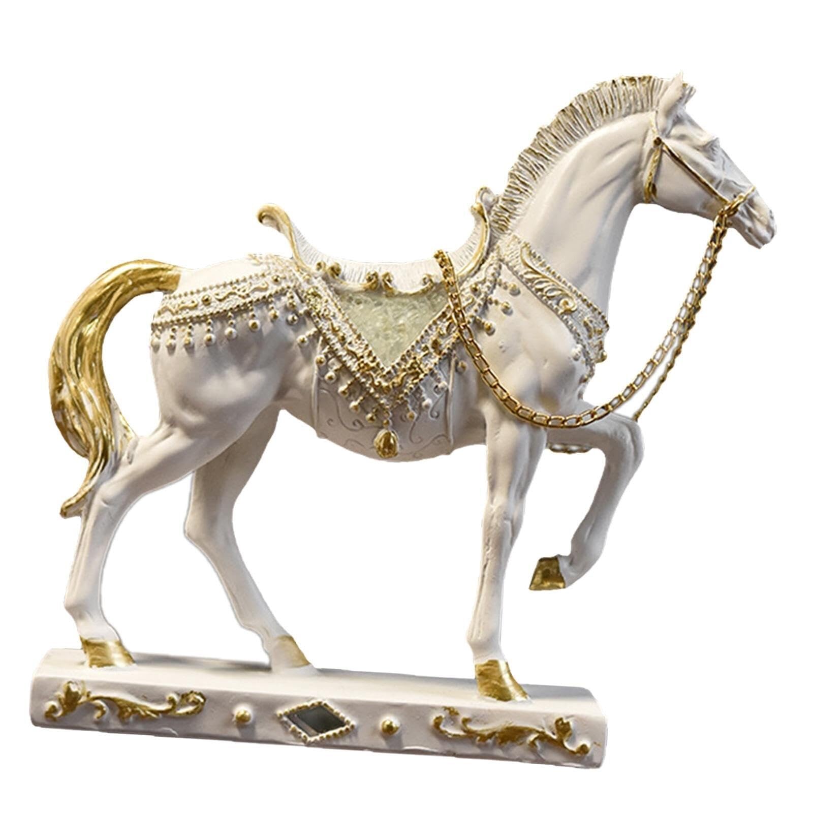 Regalos para Mujeres Estatua de Caballo decoración Arte estatuilla Ornamento Escritorio Escultura Resina Animal Decoración para estanterías