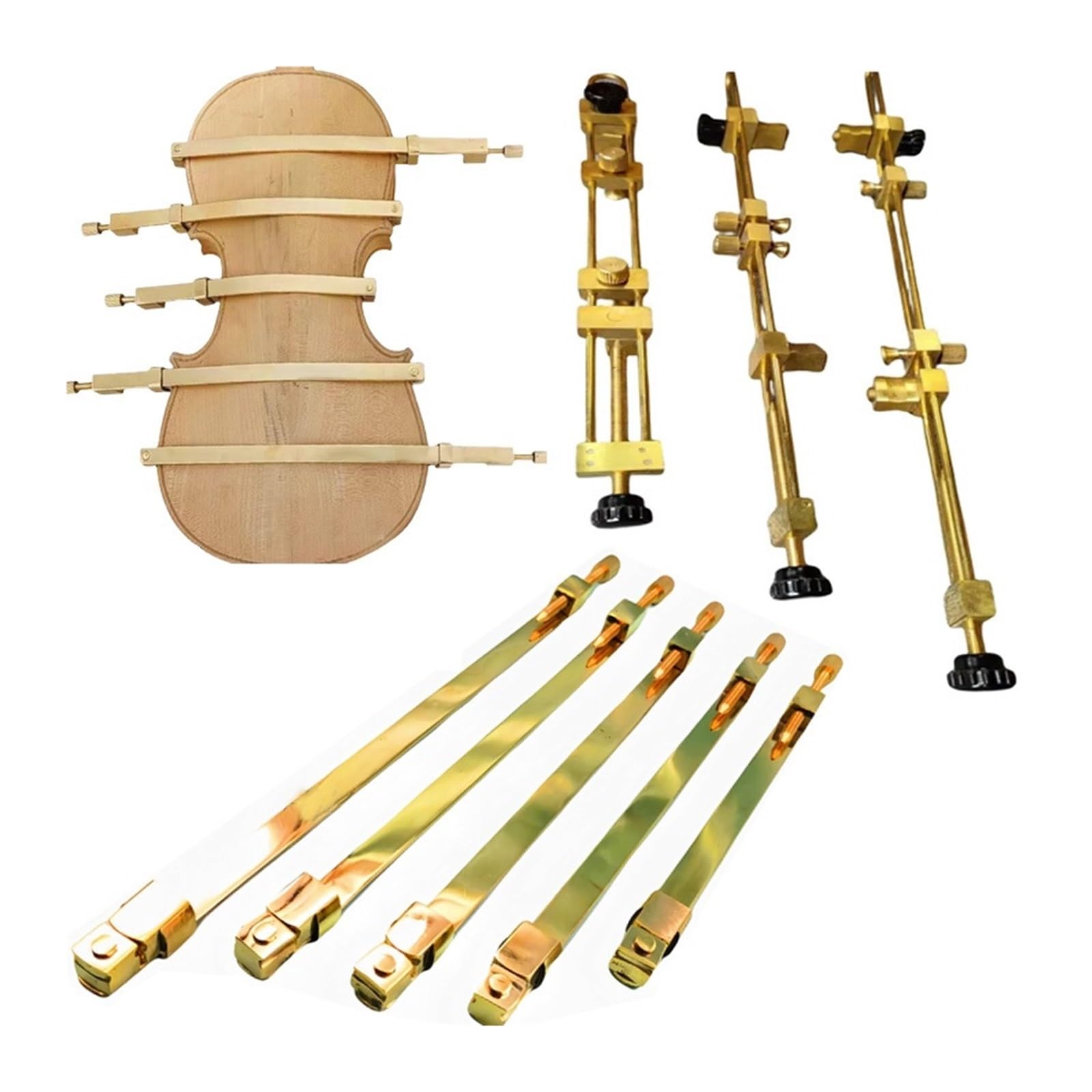 Viola Violine Cello Ober- und Rückplatte Rissreparatur-Klemmwerkzeug, Gitarrenbauer-Herstellungswerkzeuge(For Cellos)