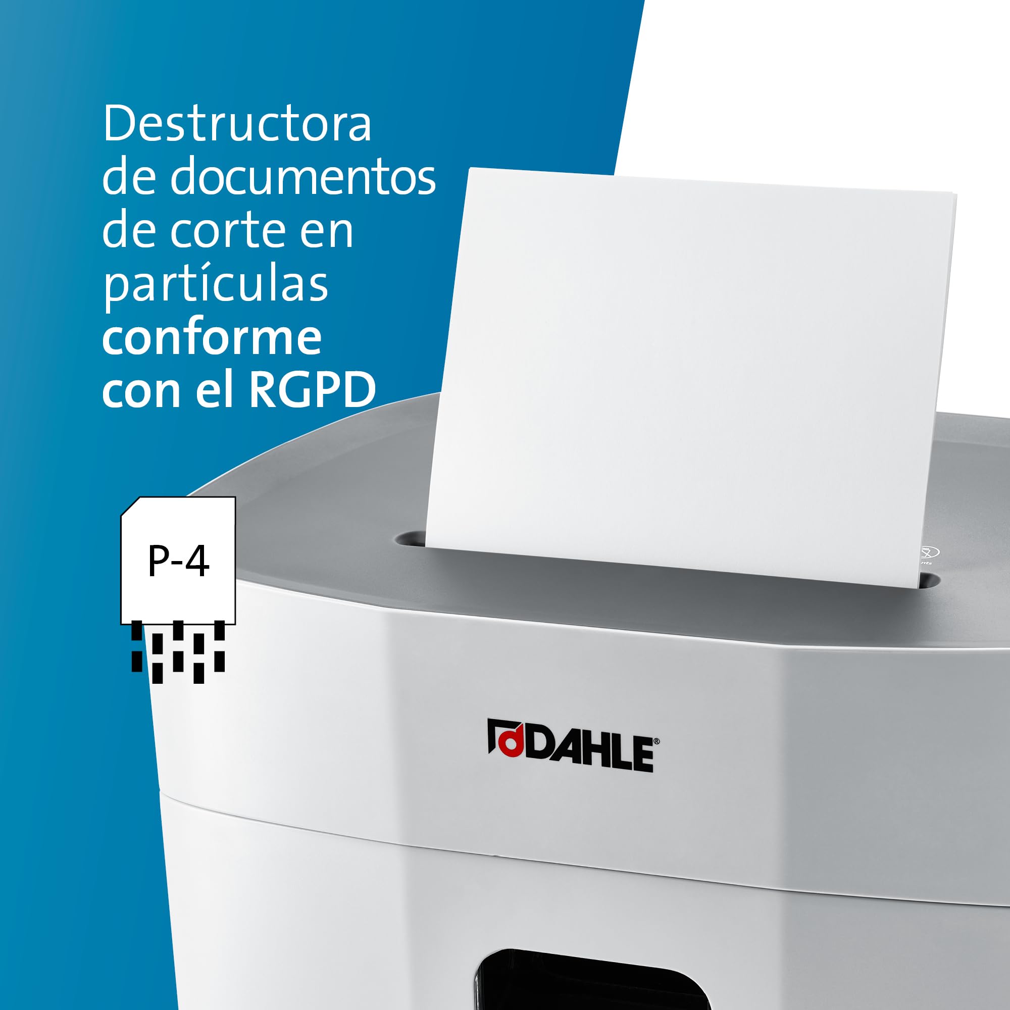 Dahle PaperSAFE PS 240 Destructora de papel, 10 hojas, P4, corte partículas, 25 litros, gris