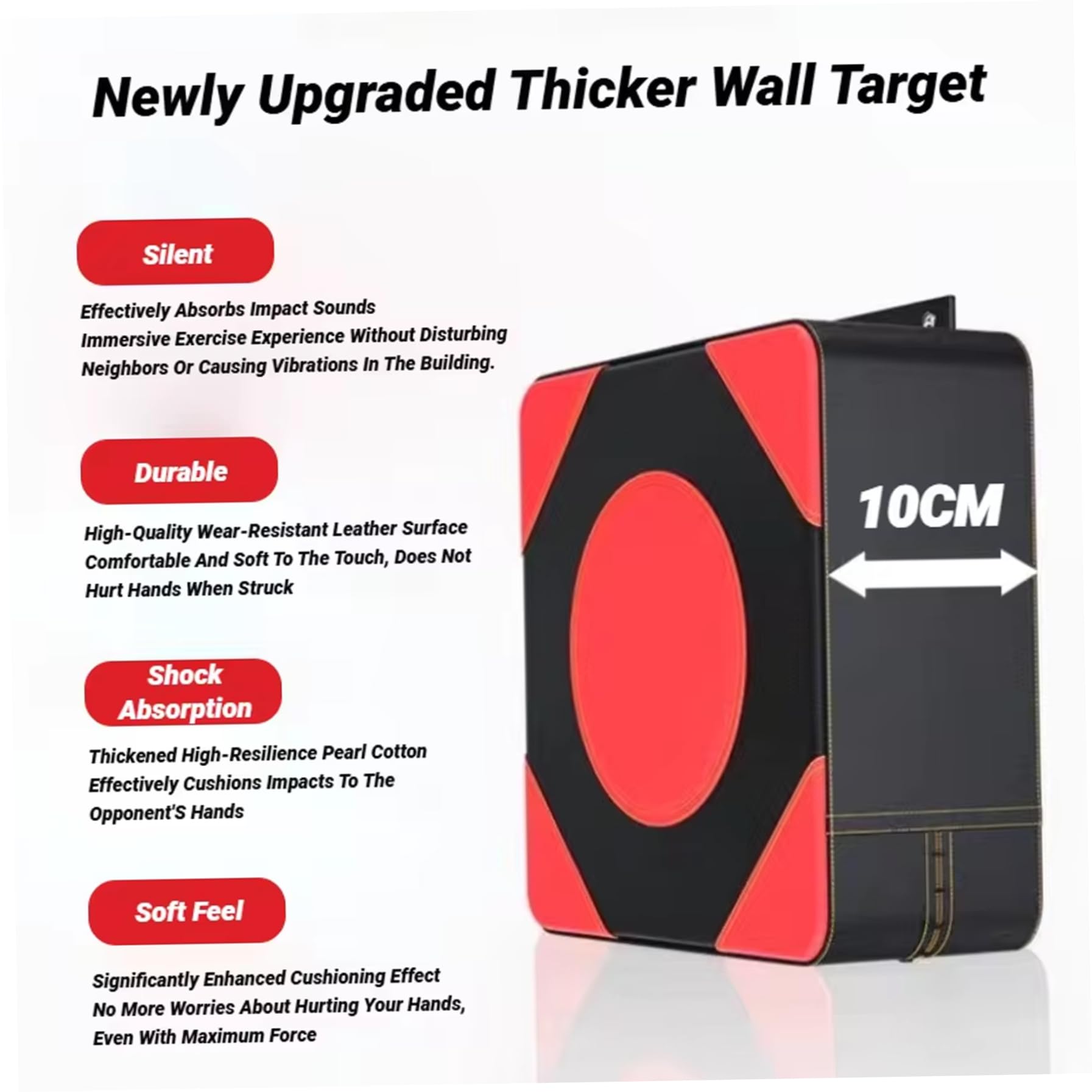 Almohadilla de perforación de boxeo de pared 12x12x4 silenciosa ajustable para gimnasio