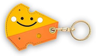 Leather Keychain Case Holder Compatible with Apple AirTag, GPS Airtag Keychain Finder Tracker with Key Ring, Anti-Scratch Protective Air Tag Cover