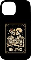 Vista 6 de iPhone 13 Pro The Lovers Skeleton Tarot Card Astrología Gótico Halloween Case