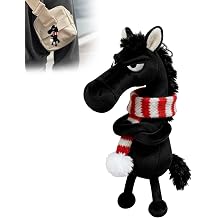 Year of The Horse Lucky Mascot,2026 Year of the Horse Mascot, Lucky H-orse Guardians Soft Horses Plush Pendant, New Y-ear Good Luck Gift Symbolizing Strength, Courage and Moving Forward black