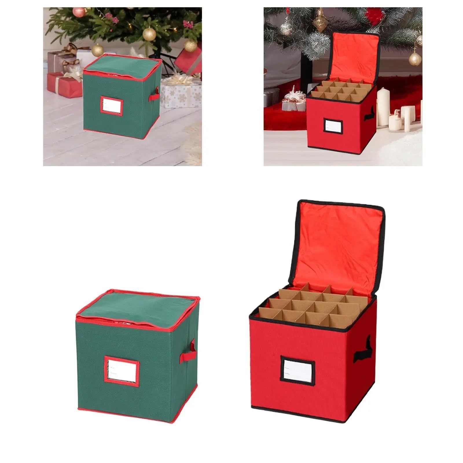 Organizer FüR Weihnachtsschmuck Aufbewahrungsbox for Weihnachtskugeln, reißfest, herausnehmbare Tabletts, Trennwände, Dekoration mit Trennwänden, Aufbewahrungsbox for Weihnachtsschmuck FüR Weihnachten