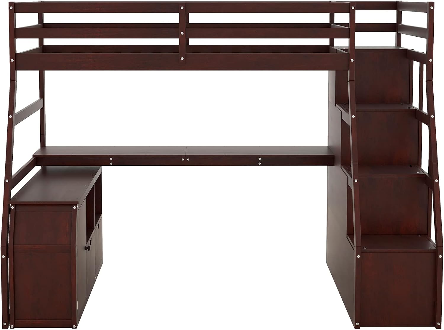 Integrated Desk and Cabinet Storage