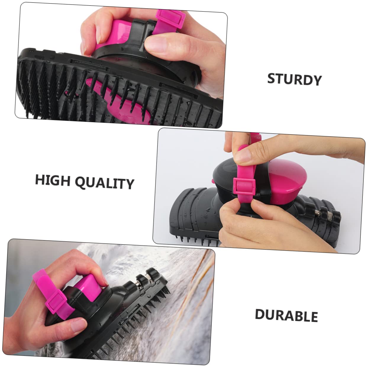 HOLIDYOYO Plastic Horse Cleaning Brush Practical Massage Grooming Tool for Horse Bathing Cleaning Horse Wiper and Grooming Brush