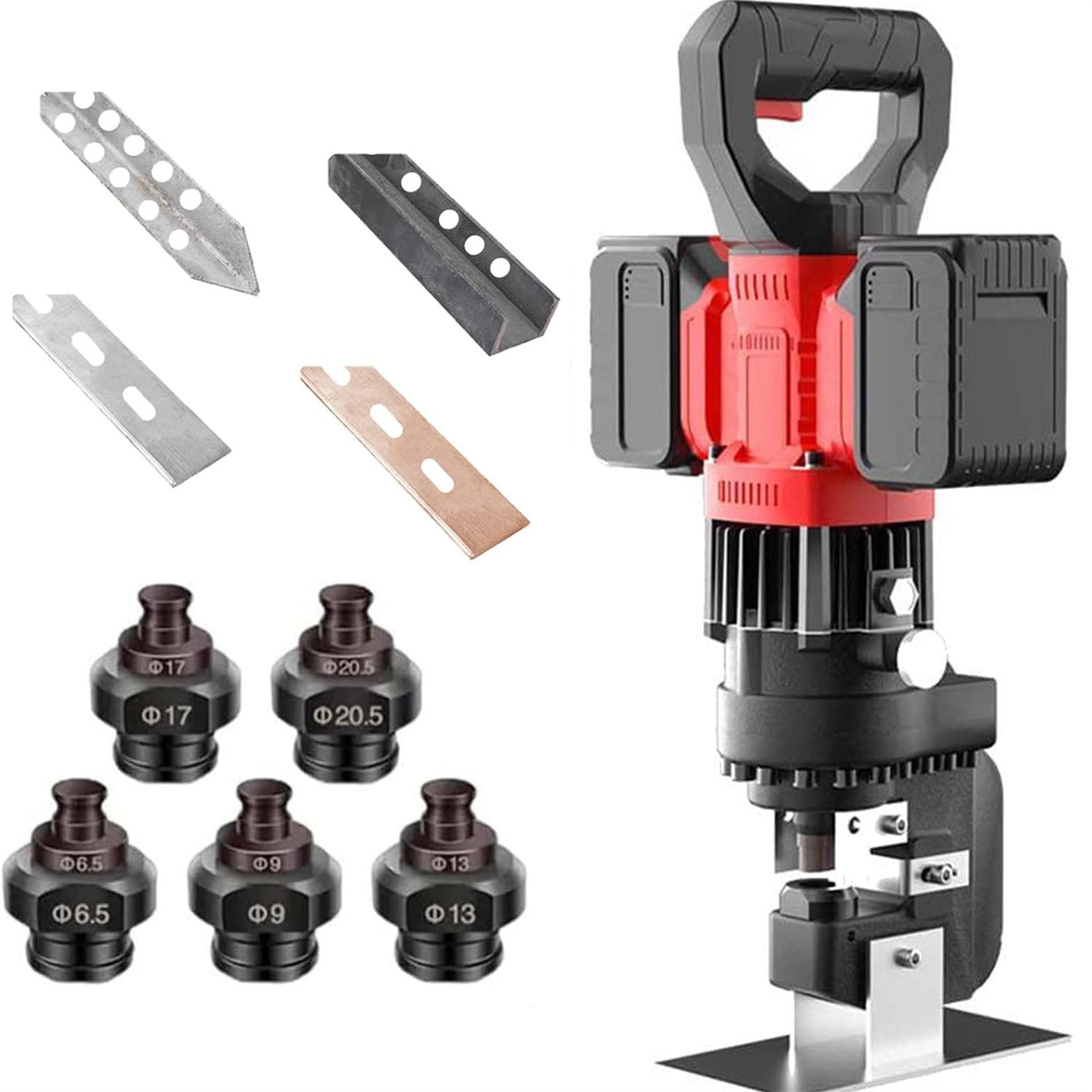 Elektryczna Hydrauliczna Dziurkarka - Hydrauliczna Dziurkarka Z 5 Matrycami Do Stali, żelaza I Aluminium. Prędkość Dziurkowania: 2-3 Sekundy, Precyzyjne Pozycjonowanie