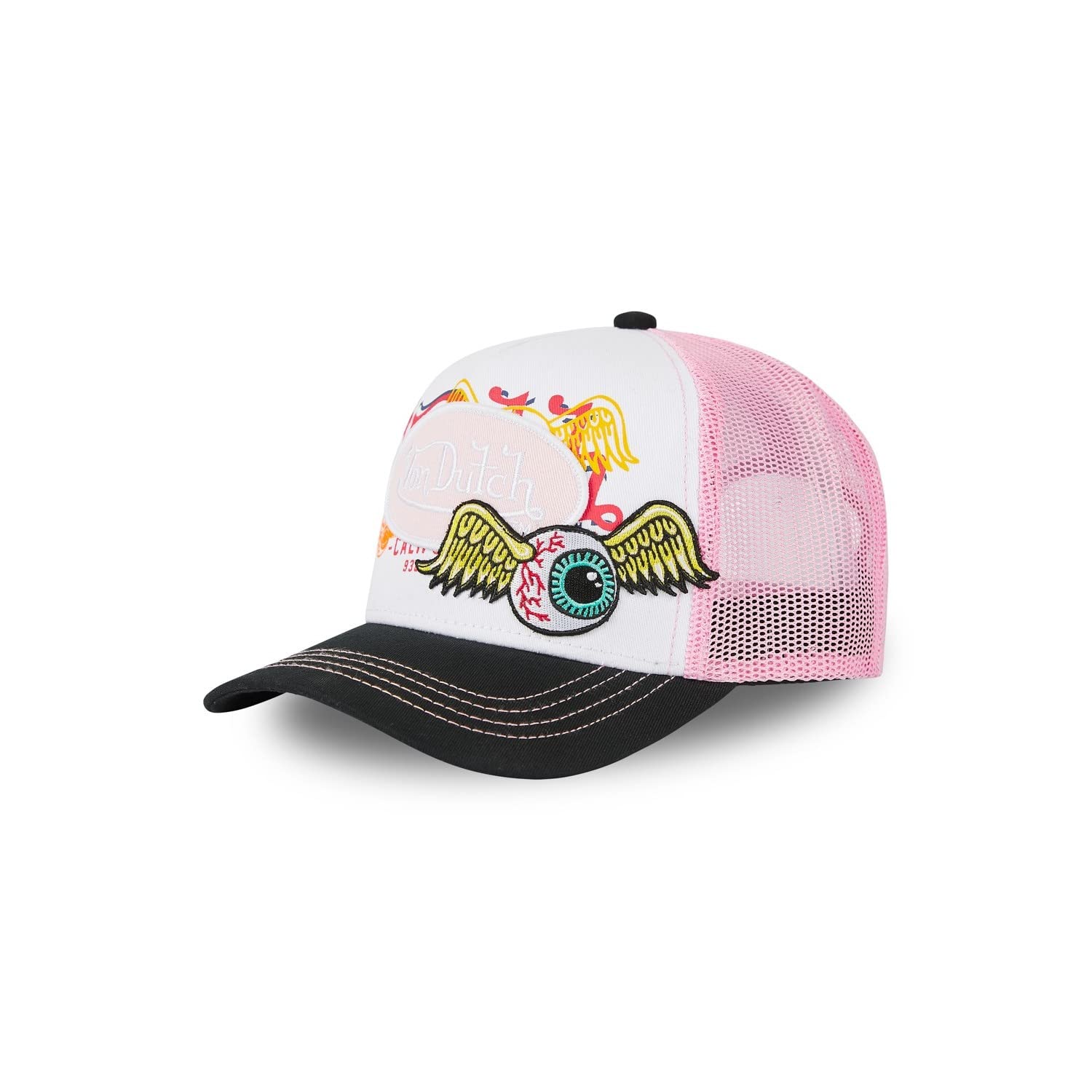 Von Dutch Men's & Women's Adjustable Cap, Trucker Cap, Athletic, Relaxed Fit and All Seasons, Pink, One size