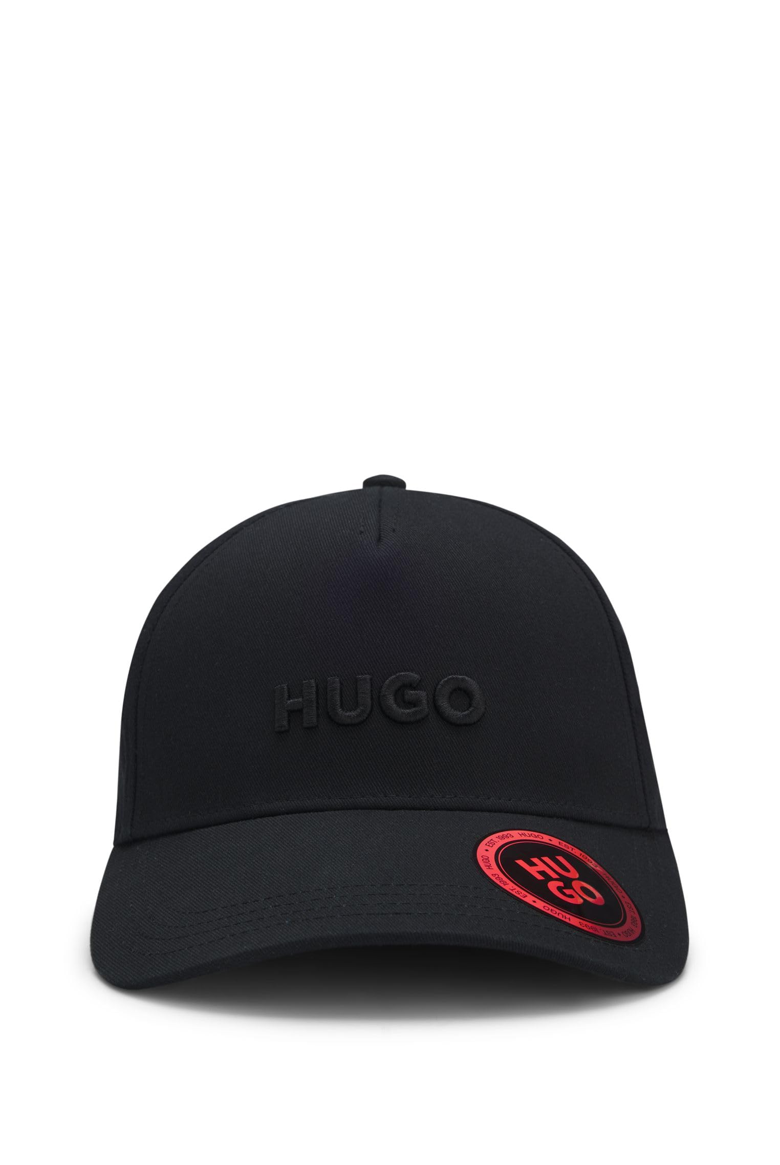 HUGO Mens Jude Cotton-Twill Cap with Logo