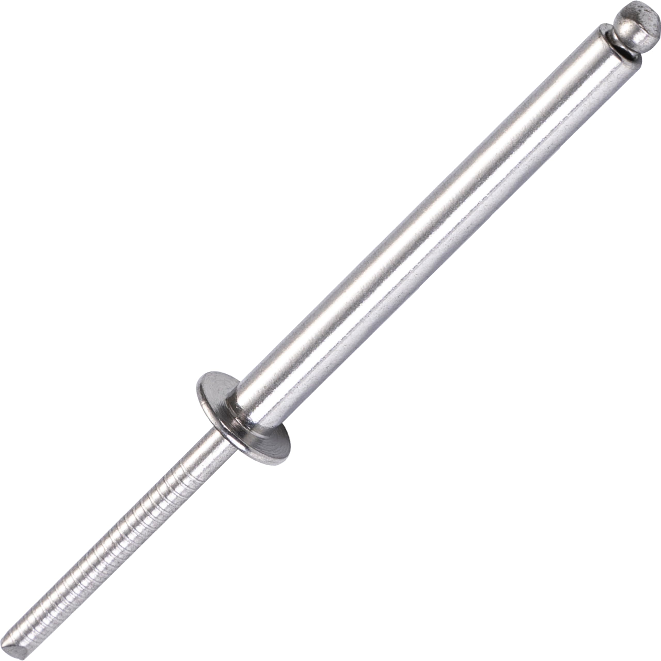 JIANDAXIN 30Pcs Stainless Steel Extra Long Blind Rivets, Long-Shaft Split Rivets, Extended Length, Corrosion-Resistant, Tensile & Shear Strength High (3/16"x2")