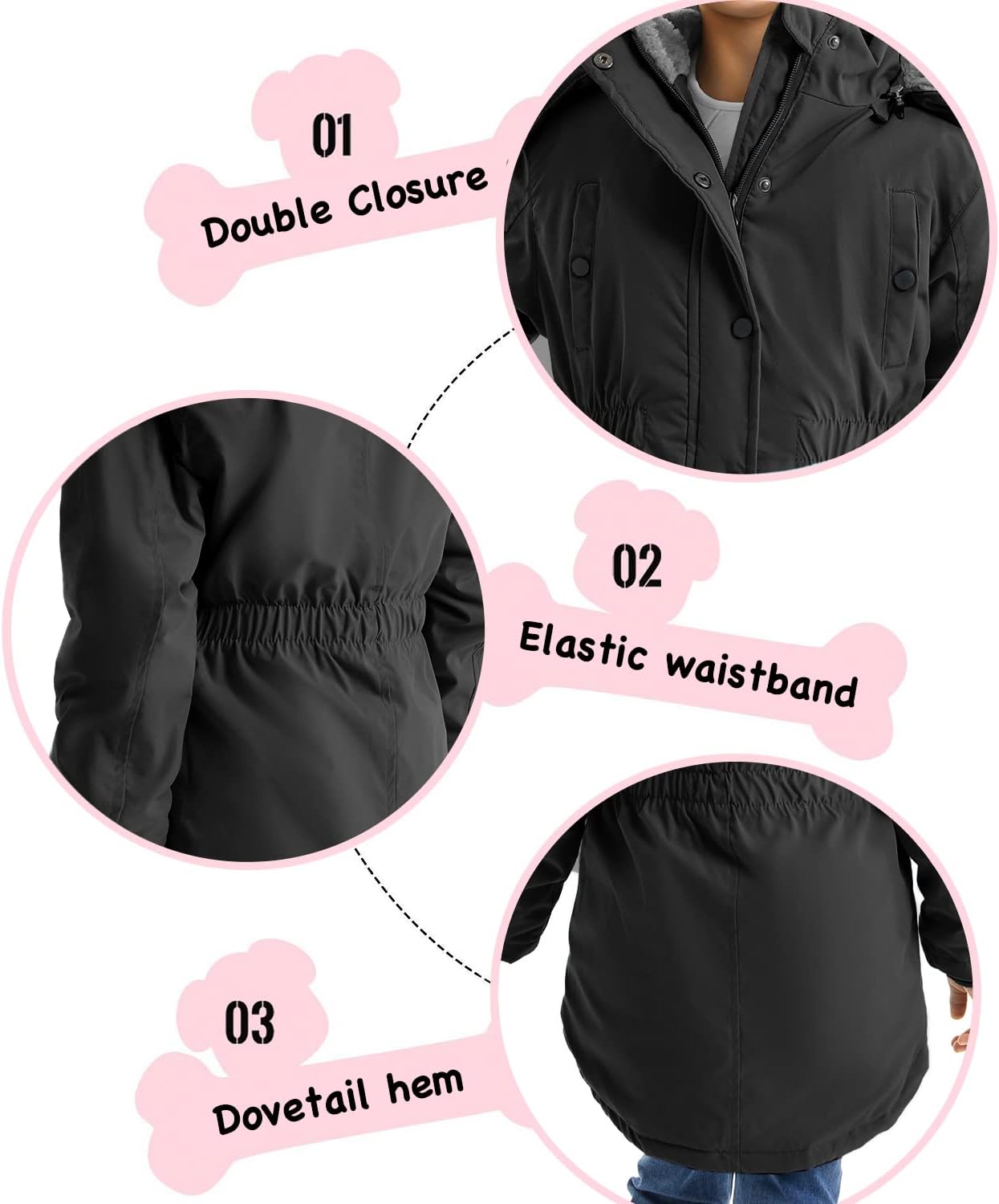 FARVALUE Girls' Long Winter Coats Warm Parka Lined Puffer Jacket Thicken Fleece Hooded Coat with Fur Collar for Girls - Image 7