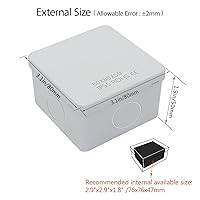 Vista 2 de LeMotech Caja de conexiones, caja eléctrica IP65 resistente al agua a prueba de polvo ABS plástico proyecto recinto para electrónica blanco 3.1 x